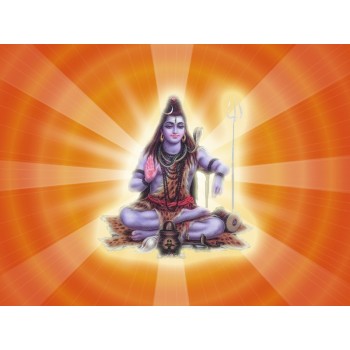 Lord Shiva with Orange background
